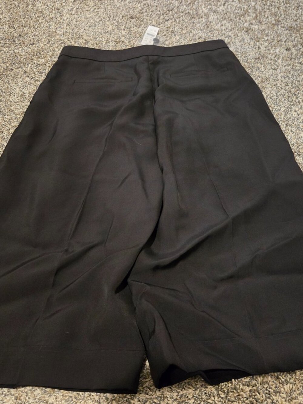 NWT J Crew Long Pleated Trouser Shorts in Drapey Viscose Black 4 - Picture 3 of 4